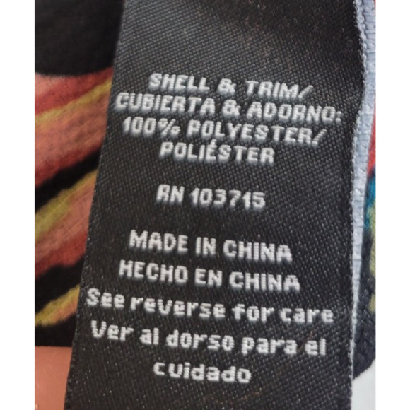 Zac & Rachel Batwing Boho Top Women's 1X V-Neck Semi Sheer Black Tropical - Picture 12 of 13